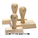 Wooden hand stamps - width: 70 mm
